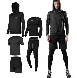 Vêtements de fitness hommes Jogging sous-vêtement thermique entraînement vêtements de sport à compression serrée hommes vêtements de Fitness salle de sport personnalisée - Product Image 6