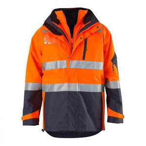 Chaqueta Reflectante Desmontable de Invierno, Protección de Seguridad, Impermeable, para Trabajo, con Múltiples Bolsillos - Product Image 4