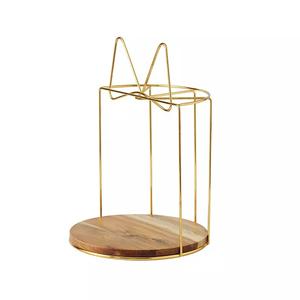 Élégant support de table à dessert métallique doré Plateau à gâteaux décoratif pour mariages, fêtes et événements Présentoirs de table - Product Image 1