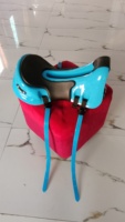 Selle Western Anglaise 2024 en Cuir Véritable Teint en Tambour de Haute Qualité, Personnalisable, Durable, Légère et Confortable pour Chevaux d'Endurance