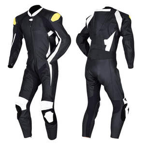 Kivotech-Traje de moto de cuero genuino para hombre, traje de seguridad de cuero, ropa de carreras - Product Image 1