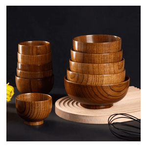 Tazón de Madera Natural para Ensaladas, Exhibición de Frutas y Uso Diario, Origen Vietnam - Product Image 2