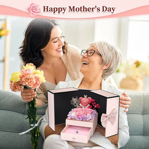 Collier en cristal de rose éternelle ANENG avec motif d'ours pour l'anniversaire de maman ou cadeau pour la fête des mères - Origine Chine continentale - Product Image 3