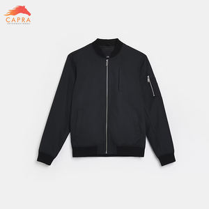 Baja MOQ OEM al por mayor de invierno en Blanco clásico cómodo chaqueta de bombardero para hombre con logotipo bordado personalizado - Product Image 6