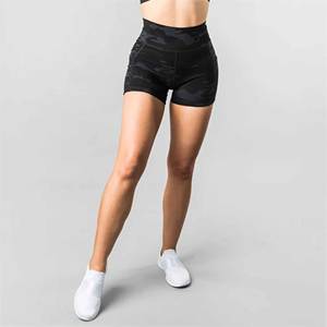 Pantalones cortos de gimnasio de Entrenamiento Personalizados sin costuras Scrunch Butt Lift Shorts Medias de cintura alta Yoga Booty para mujeres Booty Shorts sublimación - Product Image 4