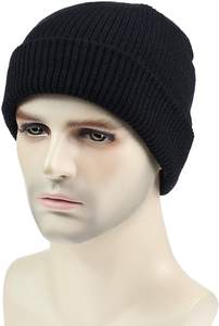 Bonnet en tricot jacquard tendance avec logo personnalisé, chapeau de mode streetwear hip-hop élégant, broderie 3D, taille unique, chaleur, temps froid - Product Image 2