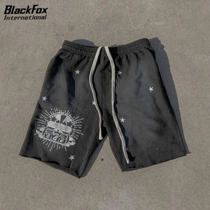 Short d'été de jogging d'extérieur de qualité supérieure pour hommes, lavage à l'acide, nouveau design, attache élastique solide, extérieur entièrement personnalisable - Product Image 4