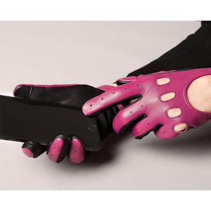 ถุงมือขับรถแฟชั่นสำหรับผู้ชายถุงมือขับรถหนังแกะสำหรับงานหนักถุงมือป้องกันส่วนบุคคลทนทาน - Product Image 6