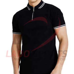 Moda de alta calidad de marca de color sólido Polos Camiseta Polo para hombre - Product Image 1