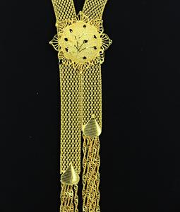 Ecklace-Conjunto de joyería de Latón chapado en oro puro, collar de alta calidad con diseño de los UAE Dubai - Product Image 2