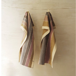 Paquete de paños de té ecológicos de secado de platos de lino y algodón, saco de harina sostenible, paños de té calientes personalizados de cocina y Manos suaves a rayas orgánicas - Product Image 6