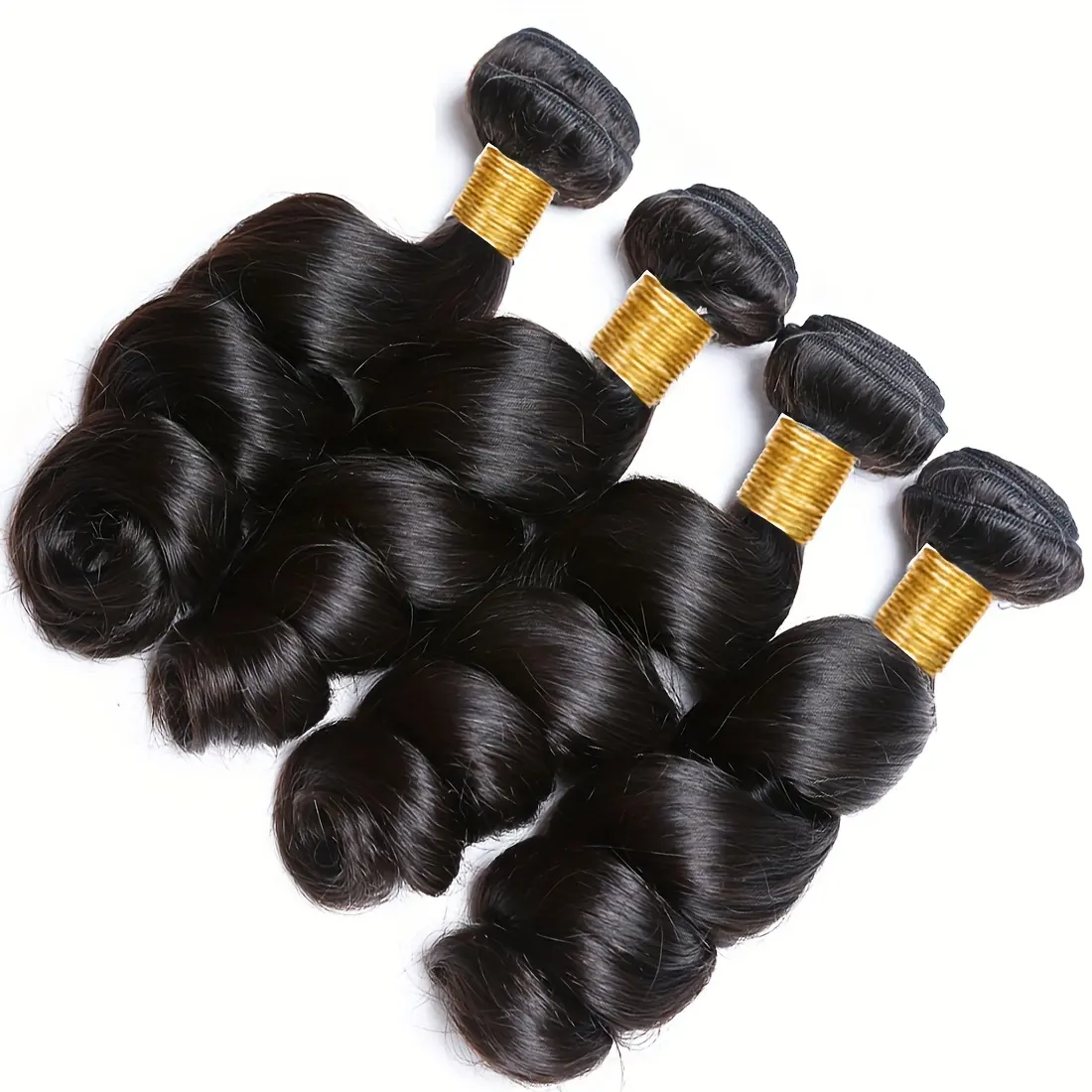 Grosir gelombang longgar bundel jalinan rambut manusia bundel rambut manusia warna alami produsen Vietnam Remy ekstensi rambut