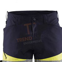 Shorts de travail haute visibilité avec logo personnalisé disponibles pour la sécurité routière, l'entrepôt et la construction