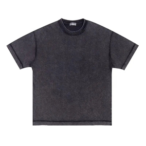 T-shirts graphiques personnalisés T-shirts imprimés pour hommes Impression numérique Vintage en détresse Lavage à l'acide T-shirt pour hommes T-shirts surdimensionnés et lourds - Product Image 4