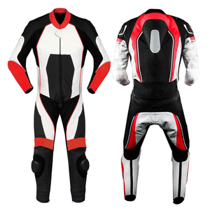 Combinaison en cuir de vachette véritable pour hommes, coupe-vent, grande taille, 1 pièce, protection respirante, armure imprimée - Product Image 4