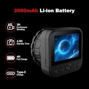 Caméra électronique d'oculaire SENSVISION WIFI avec écran de 2,8 pouces et grossissement 16x pour télescope, camping en plein air, randonnée - Product Image 6