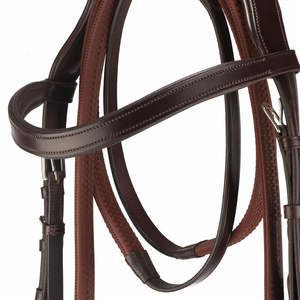 Stanford Anatomique Snaffle Bridle Western Style Cheval En Cuir Headstall avec Rênes Logo Personnalisé Option - Product Image 4