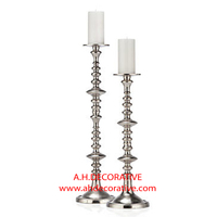 Support de bougie décoratif fait à la main, finition argentée de haute qualité, candélabre de conception antique de la meilleure qualité à vendre