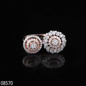 จี้เพชร D'VINS JEWELS เพชรเลี้ยงในห้องปฏิบัติการ ชุบทองคำสีกุหลาบ รับรองโดย GIA ทรงกลมเจียระไนแบบบริลเลียนท์ สไตล์คลาสสิก เครื่องประดับสำหรับทุกเพศ - Product Image 3