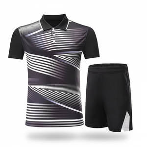 Ensemble de vêtements de tennis pour hommes, chemise et short de qualité supérieure pour l'entraînement, la compétition et les jeux décontractés - Product Image 1