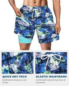 กางเกงว่ายน้ำสำหรับผู้ชายกางเกงว่ายน้ำเล่นกระดานโต้คลื่นชายหาดผ้าสแปนเด็กซ์ระบายอากาศได้อย่างรวดเร็ว - Product Image 4