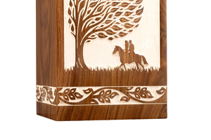 Rosewood Urn <b>Box</b> with Horse Design <b>Wooden</b> Cremation Urn <b>Memorial</b> Keepsake Decorative Cremation Urn for Ashes - Product Image 6