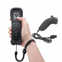Pour Wii U Télécommande 2-en-1 et manette Nunchuk avec moteur de vibration en plastique ABS sans fil 2,4 GHz Multicolores