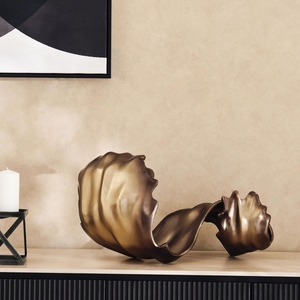 Sculpture abstraite moderne en métal, pièce décorative brillante pour intérieur chic de maison ou de bureau - Product Image 6