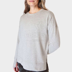 Sudaderas de palangre ajustadas para mujer, Jersey cómodo de algodón 100% para posición de logotipo frontal de invierno - Product Image 4