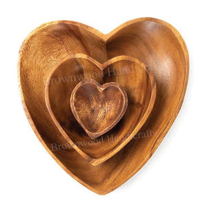 Bol de service en bois d'acacia au design personnalisé Bol en bois durable pour salade de fruits multi-usage pour la décoration de table à bas prix - Product Image 5