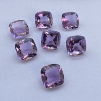 Pierre précieuse naturelle en améthyste du Brésil, taille coussin facetté, 20 mm 25 mm, vente en gros, pierre semi-précieuse pour la fabrication de bijoux, certifiée AAA
