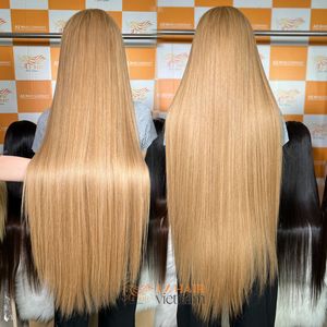 Venta al por mayor HD peluca frontal de encaje vietnamita cabello humano de alta calidad listo para enviar 100% Remy doble dibujado extensiones de cabello - Product Image 6
