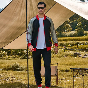 Automne hiver grande taille vêtements de sport Logo personnalisé coupe-vent Gym survêtement ensemble hommes respirant sweats à capuche pantalon en gros - Product Image 4