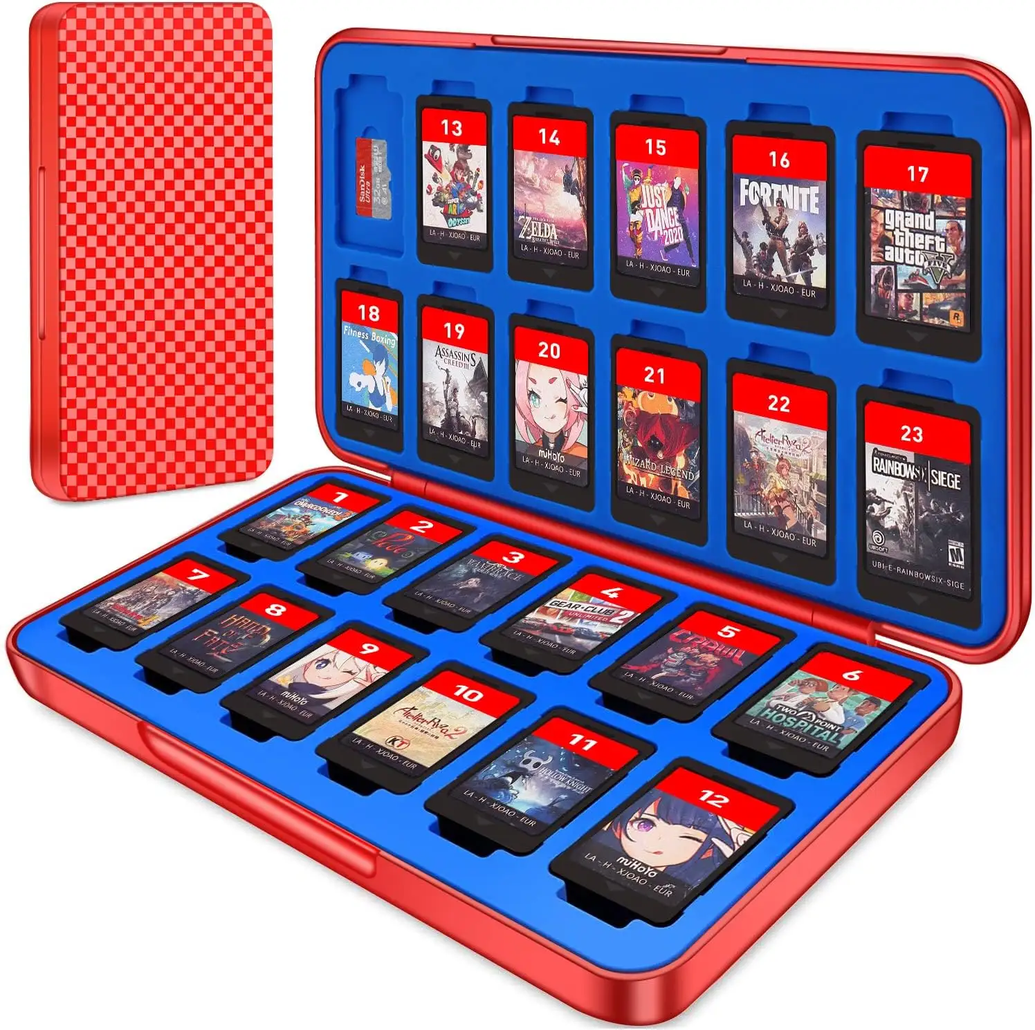Honson 24 In1 Game Card Case Voor Nintendo Switch/Switch Lite Opbergbox Sd Card Case