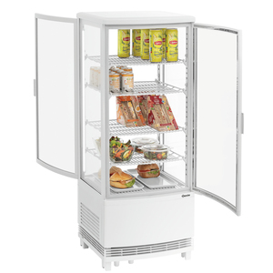 Mini White 98L2T Refrigerated Display Case Portable Freezer & Fridge - Product Image 1