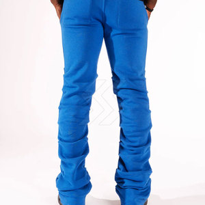 Pantalones de hombre lavados hechos a medida de estilo único 2025 pantalones de chándal apilados con logotipo personalizado para hombre - Product Image 5