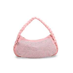 Pour rose P36117 sac à bandoulière fourre-tout formel deux poignées Style décontracté grande capacité doublure en cuir véritable strass Logo pour Summ - Product Image 1