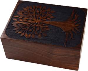 Urne pour cendres humaines Arbre de vie Urne de crémation en bois pour cendres Mémorial en bois décoratif en bois pour les êtres chers - Product Image 4