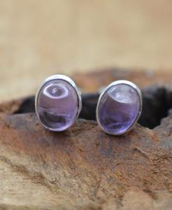 Boucles d'Oreilles Style Boho en Argent Sterling 925, Améthyste, Pierres Précieuses, Tendance, Cadeau d'Amour - Product Image 4