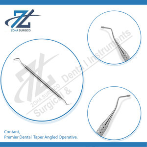 Instruments dentaires manuels réutilisables en acier inoxydable de qualité supérieure, coniques et angulaires, pour chirurgie dentaire - Curettes parodontales Gracey - Product Image 3