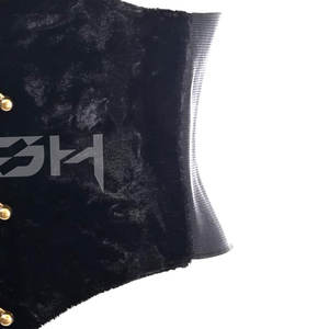 Corset de luxe gothique en velours noir, court, ajustable, ceinture de mode pour femme - Product Image 2