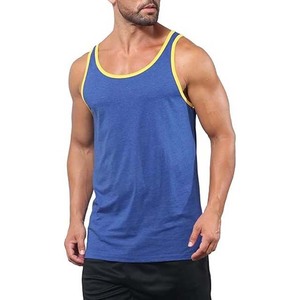 Camisetas sin mangas de hombre de calidad superior con diseño de logotipo personalizado OEM camisetas sin mangas de cuello redondo transpirables de algodón estilo callejero de talla grande - Product Image 6