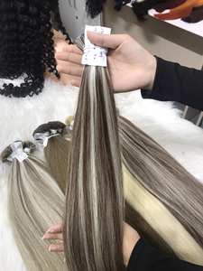 Prix de gros vente chaude VQ cheveux Linda modèle 100% cheveux humains vietnamiens i-pointe kératine Extensions Machine Double trame - Product Image 3