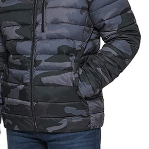 Men's XL Size Winter Bubble <b>Jacket</b> 100% Breathable and Windproof Custom Printed Design with Stand Hooded Collar <b>Light</b> Feature - Product Image 6