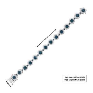 Bracelet tennis tendance pour femme en argent sterling 925 avec diamants naturels ronds de 5,52 carats - Product Image 2