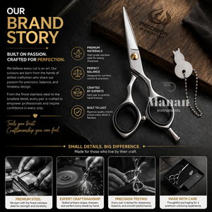 Ciseaux de coiffure professionnels 6,5 pouces en acier inoxydable, ciseaux de barbier, outil à lame droite pour salon, vis réglable, fourniture OEM - Product Image 6