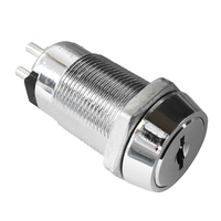 ABA 10K Serrure à clé plate en alliage de zinc chromé à 2 clés, haute sécurité, entraxe 38 mm, solution pour armoires et casiers