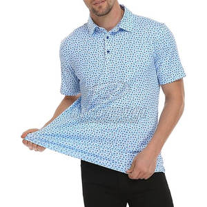 เสื้อโปโลผ้าฝ้ายทำจากผ้าฝ้ายสวมใส่สบายแขนสั้นเสื้อโปโลผู้ชายทรงสลิมฟิตกีฬากอล์ฟลำลอง - Product Image 1