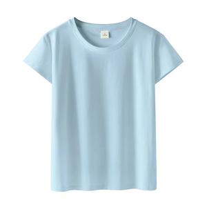 Camisetas gráficas con serigrafía de logotipo personalizado de alta calidad para mujer, camisetas lisas para imprimir, Top corto informal, camiseta para mujer para hombre - Product Image 6