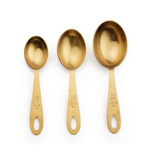 Cuillères à mesurer en laiton de qualité supérieure Concepteur d'utilisation quotidienne Cuillères à thé en métal personnalisées pour les restaurants - Product Image 4